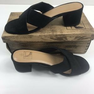 N Demand Womens Size 8 Shoes Low Heel Sandal Black